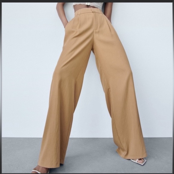 Zara full length pants, flowy designer like - Picture 6 of 7
